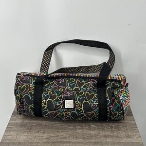 Little Missmatched Heart Pattern Duffel Bag Girls Gym